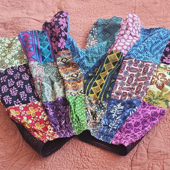 Women's Multi-Color Patchwork Circle Skirt - Picture 4 of 6